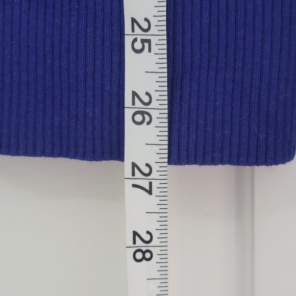 Banana Republic Cashmere Blend Cobalt Blue V-neck long sleeve sweater size M - Picture 6 of 7